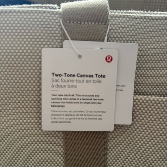 Lululemon Athletica Two Tone Canvas Tote Bag - Picture 9 of 10